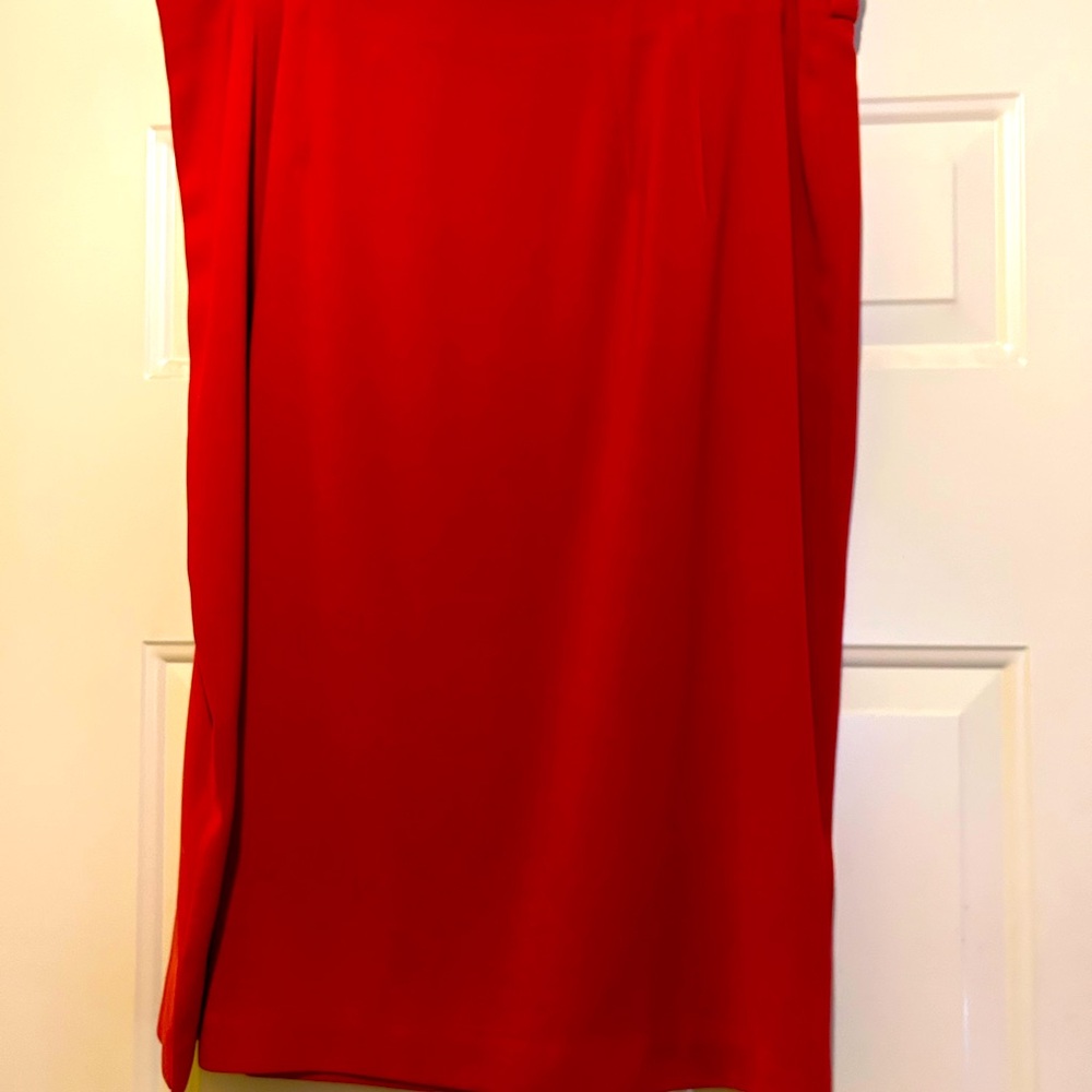 3 Piece Red Amanda Smith suit. Jacket is long